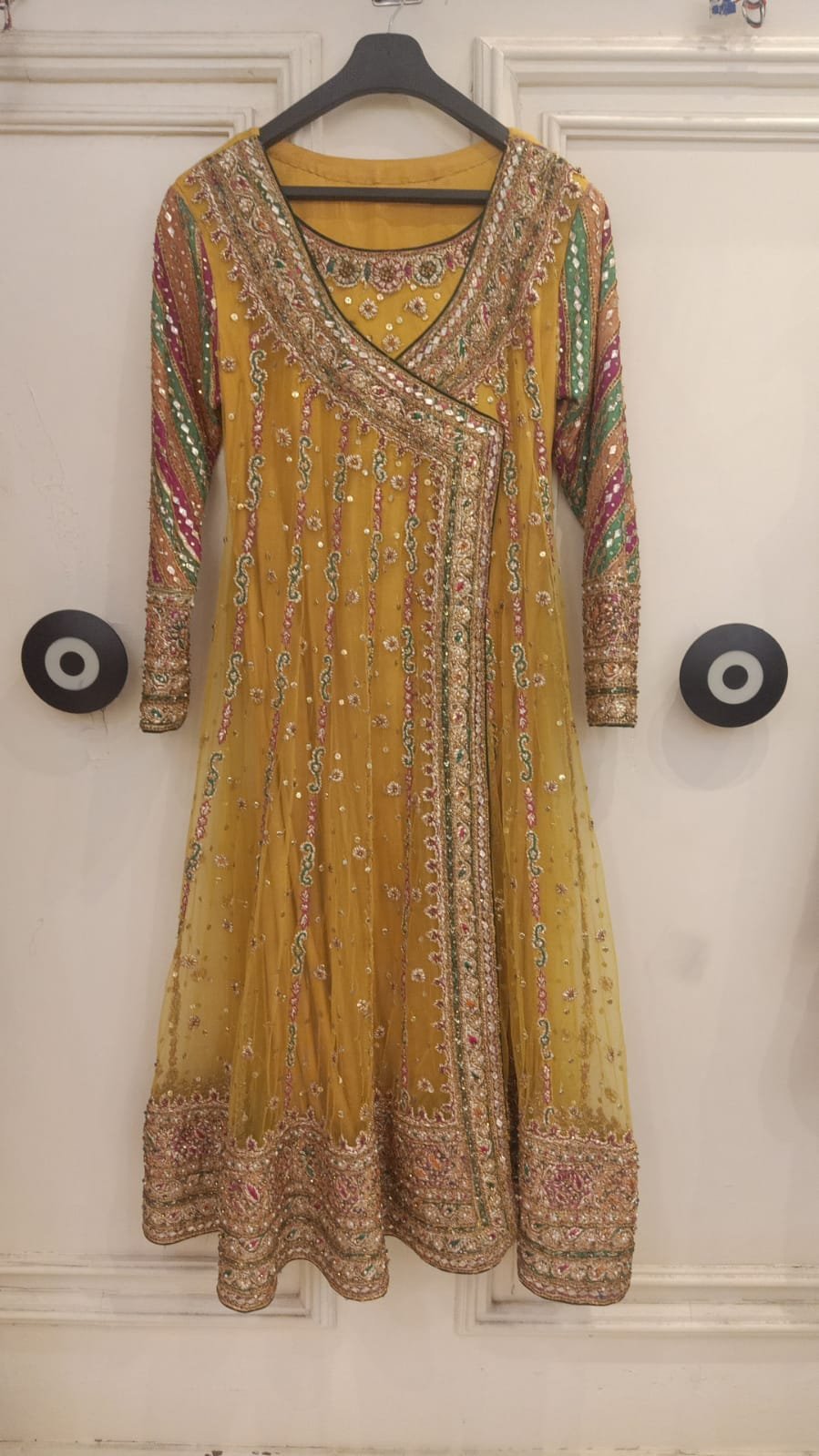Mustard Bridal Umbrella Frock - Image 2